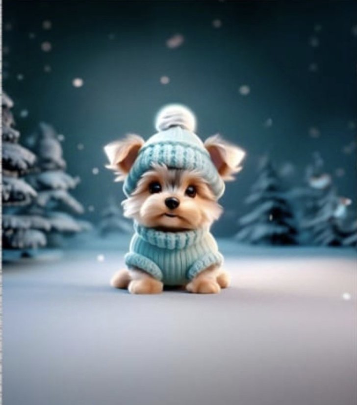 Panel - Teplákovina- Yorkšír v zelenomodrej 50x45cm