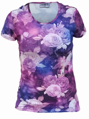Dámske tričko Ružovofialové kvety