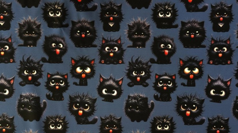 Softshell Čierne chlpaté mačky