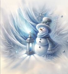 Panel - Teplákovina- Snehuliak s lampášom 47x43