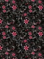 Silky - Růžové květy a ornamenty