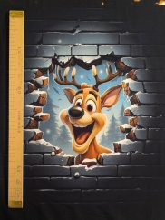 Panel - Teplákovina- Sob za zdí  50x45cm