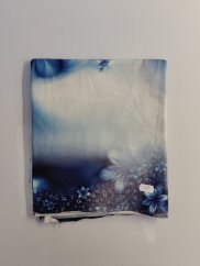 2. jakost - Úplet Modré a bílé květy - 0,5m