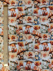 Teplákovina nepočesaná- Zvieratká v jesene