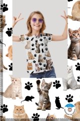 Teplákovina nepočesaná- Kočičky a tlapky