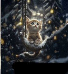 Panel - Teplákovina- Mačička na hojdačke 47x43