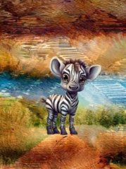 Panel - Teplákovina Safari zvieratká - zebra