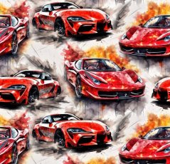 Úplet - Červená auta