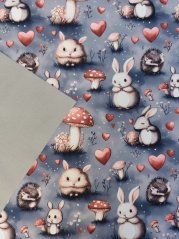 Softshell zimné - Lesné zvieratká a srdiečka