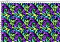 Funkční úplet Sporty- Fialovo-zelený abstrakt