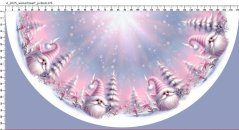 Panel- Půlkolová sukně - Růžový skřítek