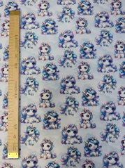 Softshell zimné - Jednorožce na fialovej