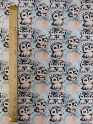 Softshell zimné - Tučniaky a srdiečka