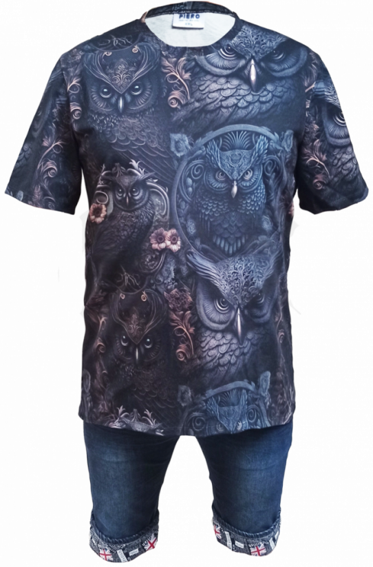 Pánské tričko Temné sovy - Velikost: M