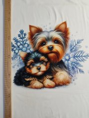 Panel- Teplákovina - Yorkšík a vločka 80x60