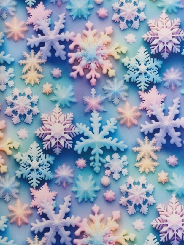 Softshell zimné - Farebné vločky