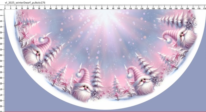 Panel- Polkolová sukňa - Ružový škriatok