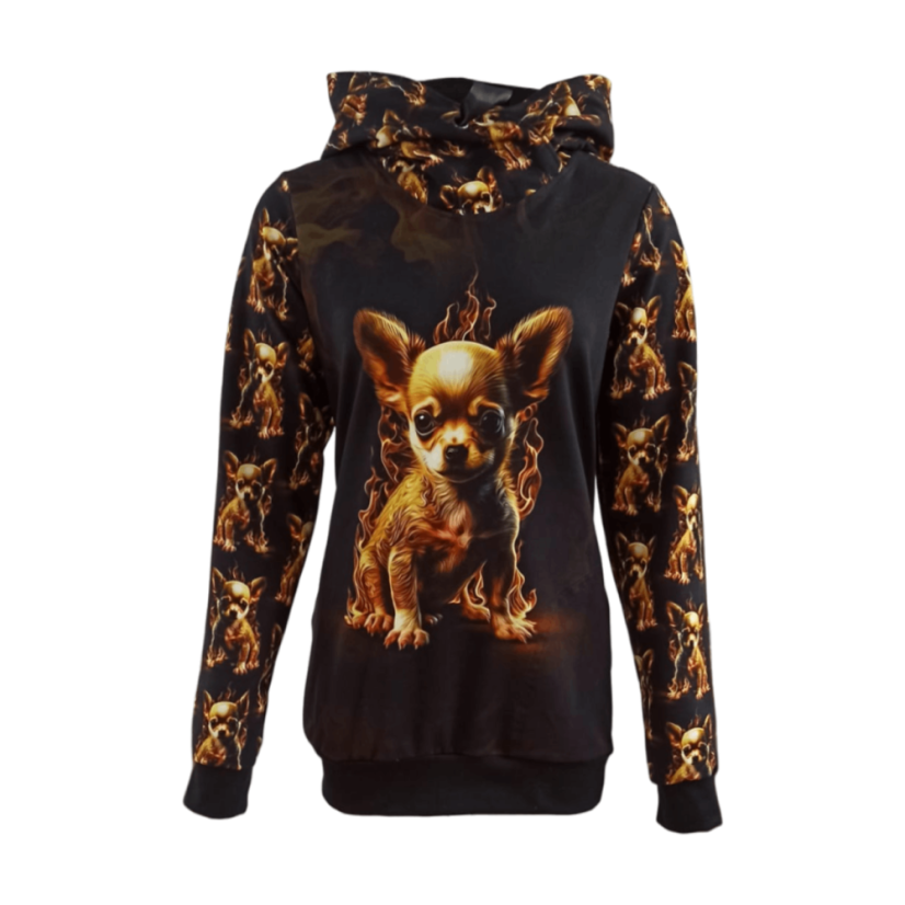 Dámská mikina s kapucí Čivava