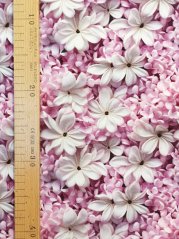 Hodvábne - biele a ružové kvety