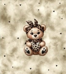 Panel - Teplákovina- Medvedík so srdiečkom 50x45