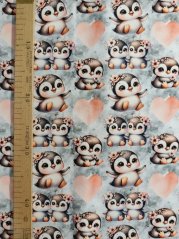 Teplákovina nepočesaná- Tučňáci a srdíčka