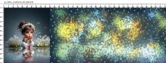 Panel - Úplet Holčička a pampelišky 60x175