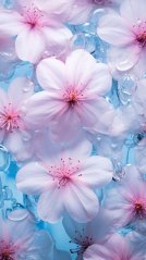 Úplet - Květiny na modré