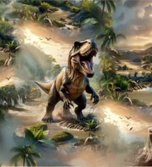 Panel - Teplákovina- Dinosaurie svet 50x45