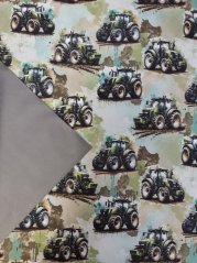 Softshell zimné - Zelený traktor