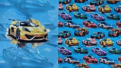 Panel - Teplákovina - Žlté auto 50x45