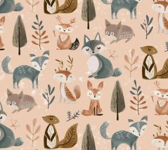 Teplákovina nepočesaná- Lesné zvieratká