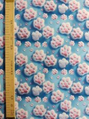 Softshell zimné - Chlpaté labky na modrej