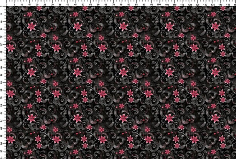 Silky - Ružové kvety a ornamenty