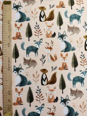 Teplákovina nepočesaná- Lesné zvieratká