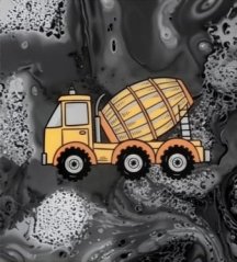 Panel - Teplákovina- Míchačka na šedé 50x45