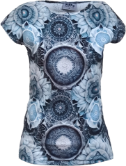 Dámske tričko s prinechaným rukávom Šedá Mandala