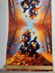 2. akosť - Panel- Velur Vtáky v lístia