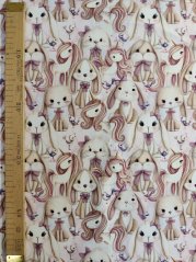 Teplákovina nepočesaná- Zajíčci na růžové