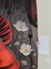 2. jakost - Panel Venezia - Dlouhá půlkolová sukně - Červené květy na černé