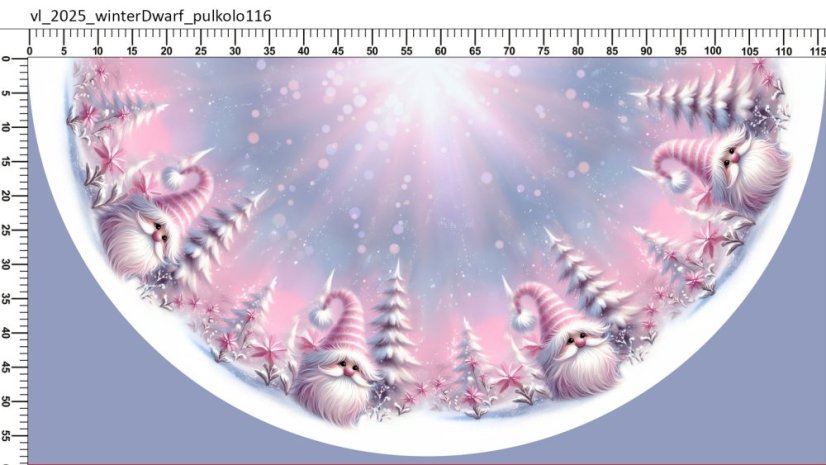 Panel- Detská polkolová sukňa - Ružový škriatok