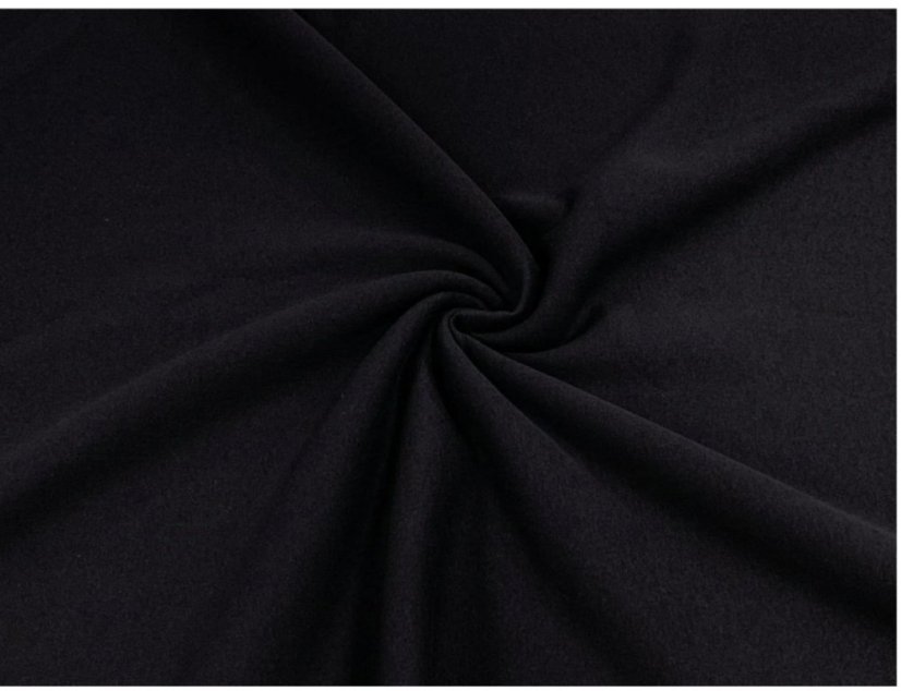 Teplákovina s fleec - čierna