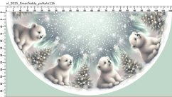 Panel- Detská polkolová sukňa - Ľadový medveď