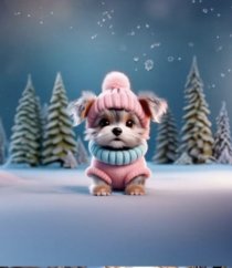 Panel - Teplákovina - Biewer v ružovej 50x45cm