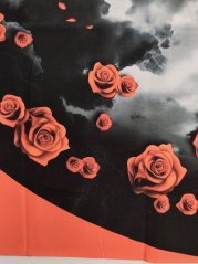 2. akosť - Panel- Detská polkolová sukňa Žena s dáždnikom