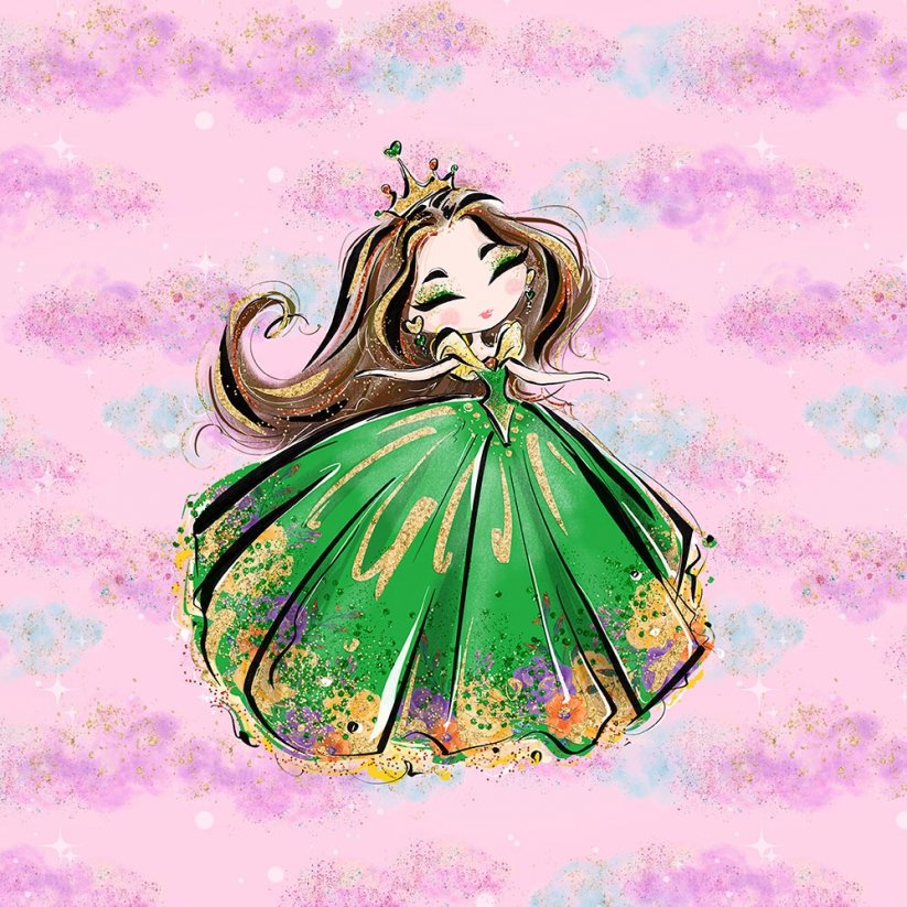 Princezna se zelenými šaty