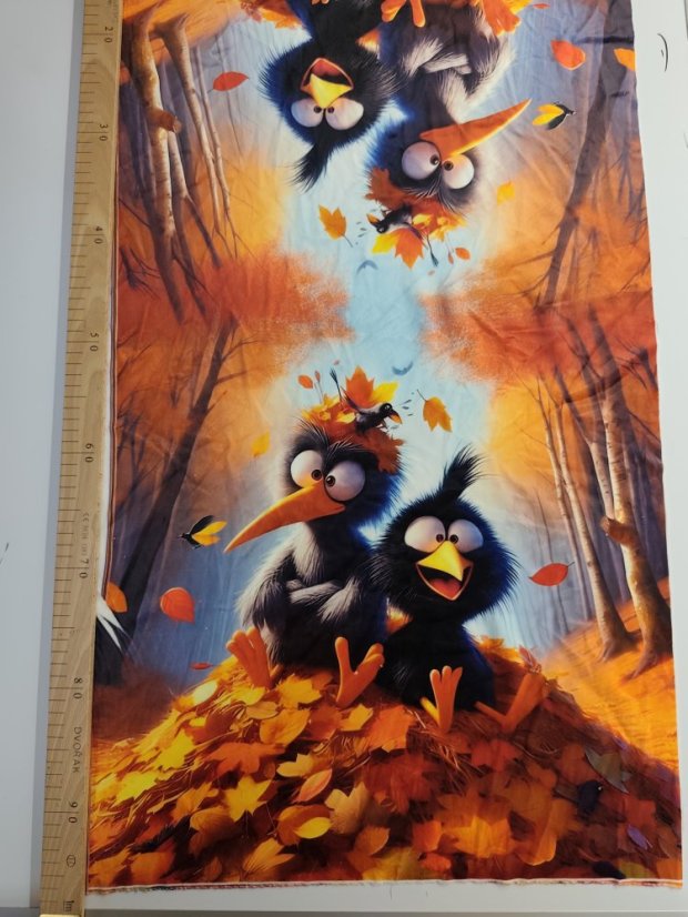 2. akosť - Panel- Velur Vtáky v lístia