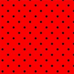 Černý puntík na červené
