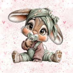 Panel - Teplákovina Králík s dudlíkem