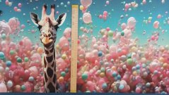 Panel - Žirafa a bubliny 60x180