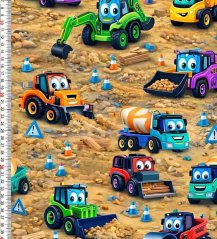 Úplet - Barevné stavební stroje